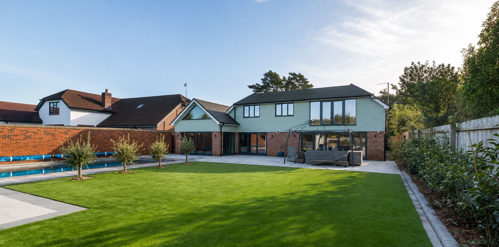 Artificial grass lawn project completed by White & Sons in Dorset & Hampshire (2)