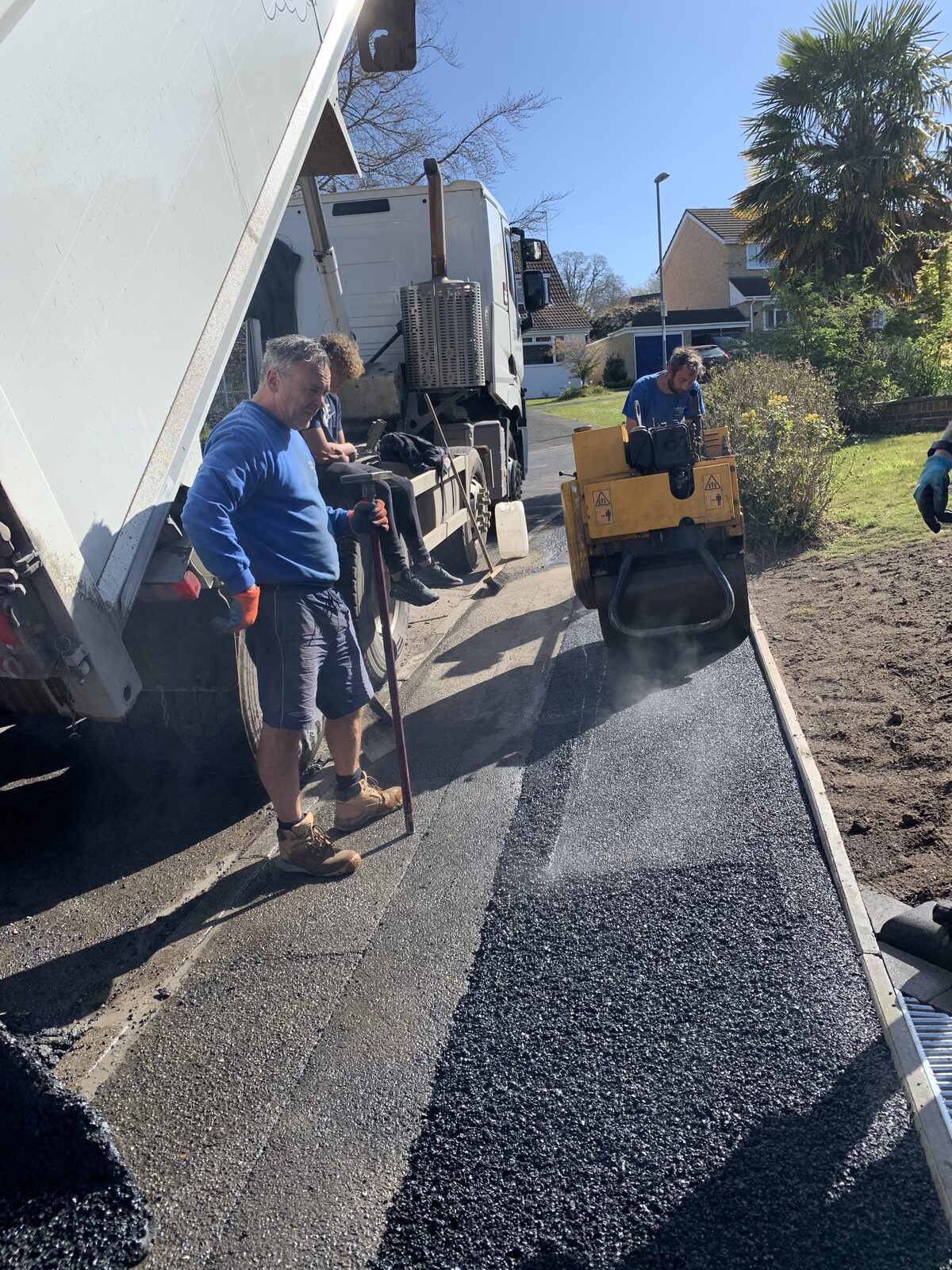 Completed dropped kerb vehicle crossing installed by White & Sons in Dorset & Hampshire